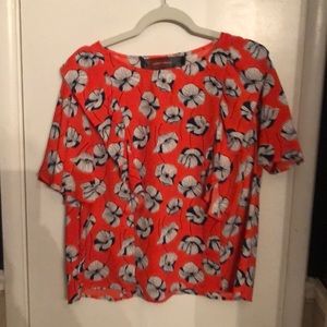 Red floral Top